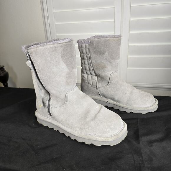 Women's BearPaw Boots, Size 8M, Gray Suede. Pre-owned - Picture 2 of 10